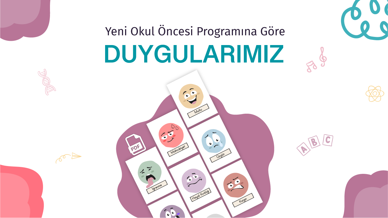 Duygularımız Posteri PDF - 16 Farklı Duygu - Okul Öncesi Etkinliği