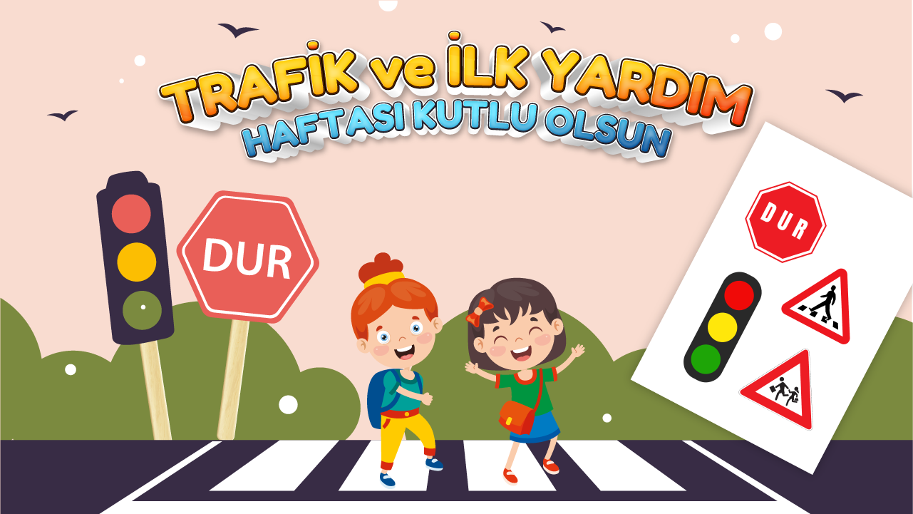 Dilbas ile Trafik Levhaları - 4 Farklı Levha - Okul Öncesi Etkinliği